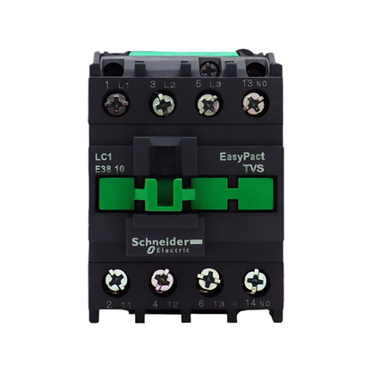 Schneider Electric LC1E Series 4-Pole AC Contactor (Models: 0910, 1210, 1810, 2510, 3210, 3810, 0901, 1201, 1801, 2501, 3201, 3801) – 24V/48V/110V/220V/380V Control Voltage