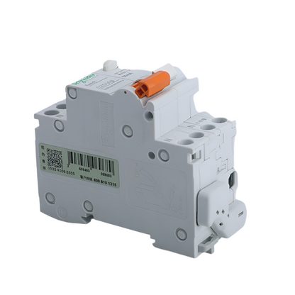 Schneider Electric EA9C45 1P+N Leakage Circuit Breaker – 6A to 40A with Double Wiring, Leakage Protection