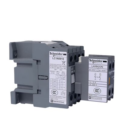 Schneider Electric LC1N Contactor Auxiliary Block LANN22N – Front-Mounted, 2 Open &amp; 2 Closed Contacts (LANN11N)