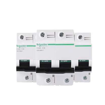 Schneider Electric C120H High Current Circuit Breaker (63A to 125A) – Type C/D, 1P/2P/3P/4P, Superior Protection for Heavy-Duty Electrical Systems