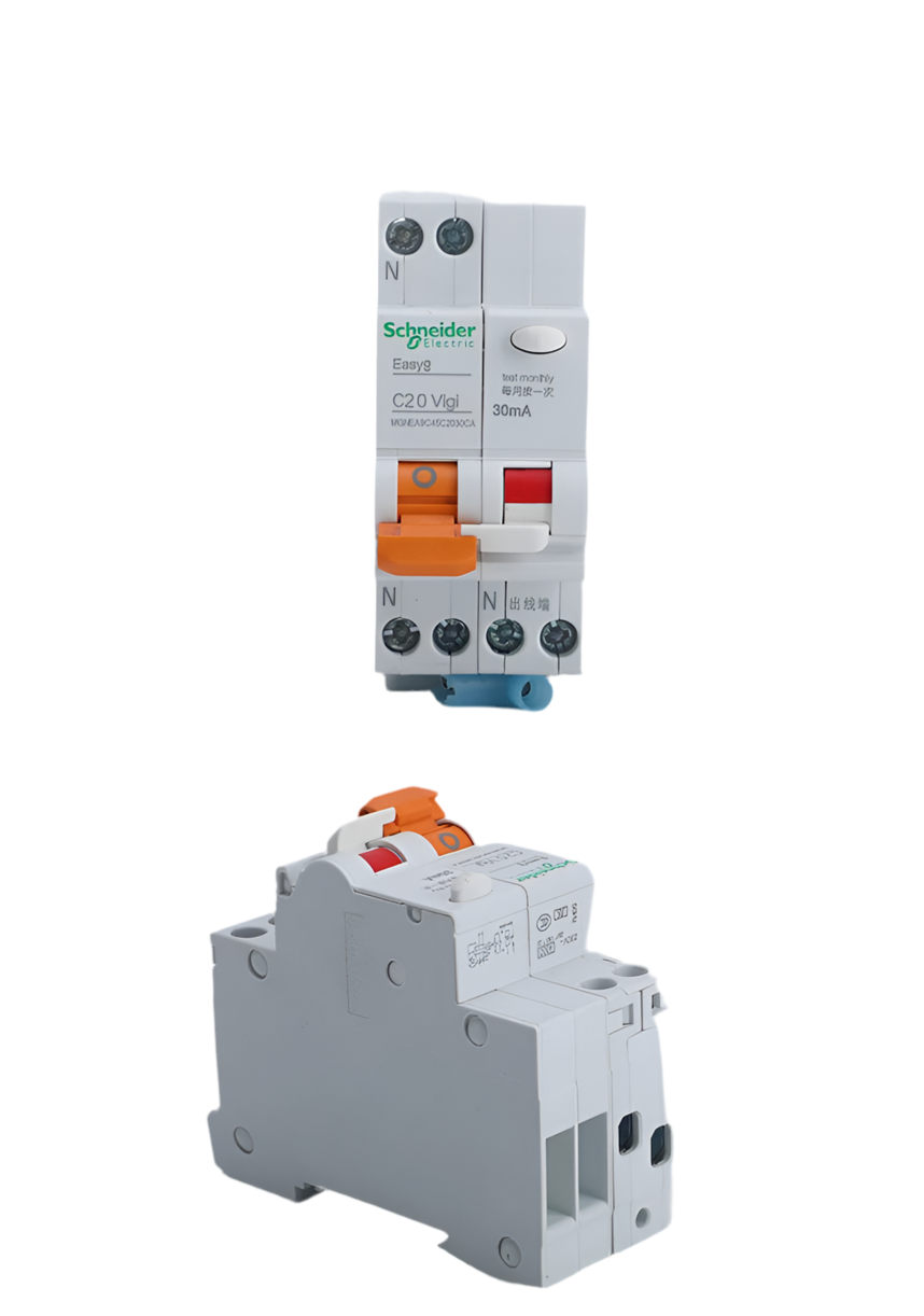 Schneider Electric EA9C45 1P+N Leakage Circuit Breaker – 6A to 40A with Double Wiring, Leakage Protection