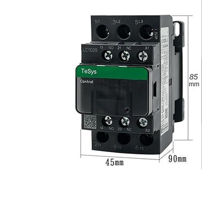 Schneider Electric Three-Pole AC Contactor - Models LC1D25, LC1D32, LC1D38, B7C, F7C, Q7C, M7C (24V, 110V, 220V, 380V)