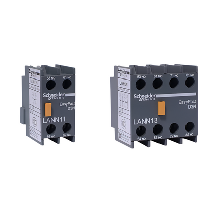 Schneider Electric LC1N Contactor Auxiliary Block LANN22N – Front-Mounted, 2 Open &amp; 2 Closed Contacts (LANN11N)