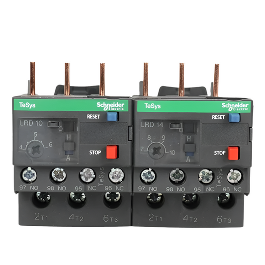 Schneider Electric Thermal Overload Relay LRD Series (LRD01, LRD03, LRD05, LRD06, LRD07, LRD08, LRD10, LRD12, LRD14, LRD16, LRD21, LRD22, LRD32C) with LAD7B106C Auxiliary Contact