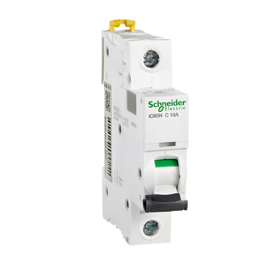 Schneider Electric Acti9 iC65N Miniature Circuit Breaker (MCB) - 1P, Curve C, 1A to 63A, DIN Rail Mounted, Overload and Short-Circuit Protection