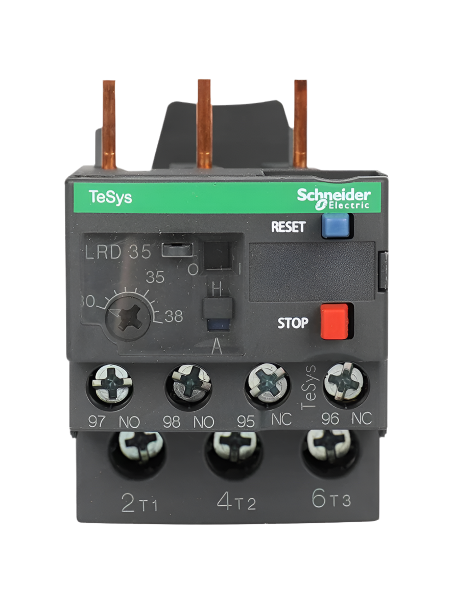 Schneider Electric Thermal Overload Relay LRD Series (LRD01, LRD03, LRD05, LRD06, LRD07, LRD08, LRD10, LRD12, LRD14, LRD16, LRD21, LRD22, LRD32C) with LAD7B106C Auxiliary Contact