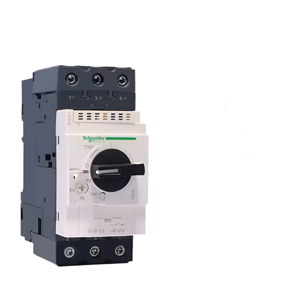 Schneider Electric GV3P50 Three-Pole Motor Circuit Breaker with Knob Control – Motor Protection Switch, 30A to 80A, Model GV3P40-80A