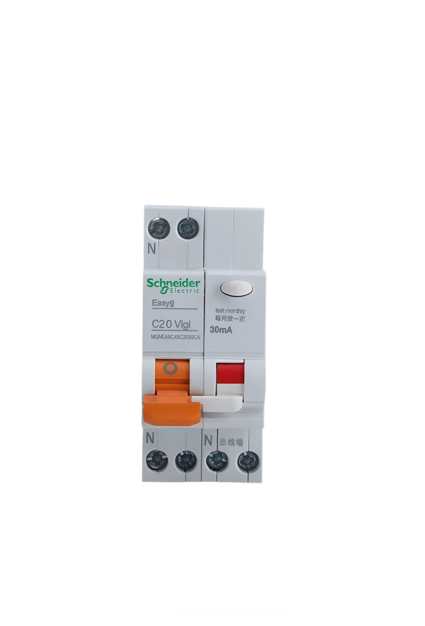 Schneider Electric EA9C45 1P+N Leakage Circuit Breaker – 6A to 40A with Double Wiring, Leakage Protection