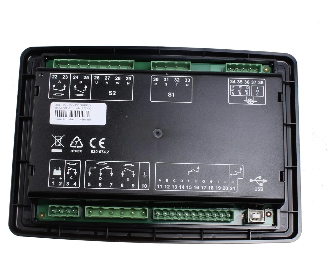 DeepSea DSE334 Auto Transfer Switch Controller - Remote Electric Motor Generator Module for Genset Power Systems